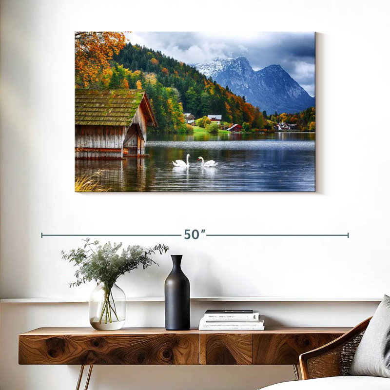 Alvord Grundlsee Swans, H 26 po x l 39 po