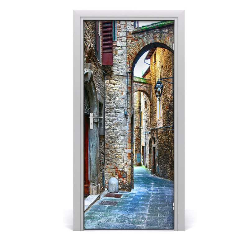 On Italian Streets Door Decal, 205cm H x 95cm W