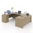 U-Shaped Executive Desk With File Cabinet-1720024504