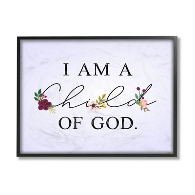 "Floral Child of God" par Gigi Louise - reproduction d'art textuel