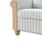Terren 59" Farmhouse Linen Fabric Loveseat with Rolled Arm and Solid Wood Spindle Legs-1297326104