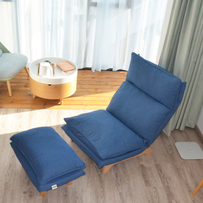 Chaise pliante en métal bleu foncé - idéale pour le confort de la chambre à coucher et du salon