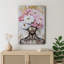 Élégance «Pivoines roses et blanches couronne, portrait féminin, images de chambre de jeune fille afro-américaine, impression sur toile encadrée, impression sur toile»-107907694-107907692