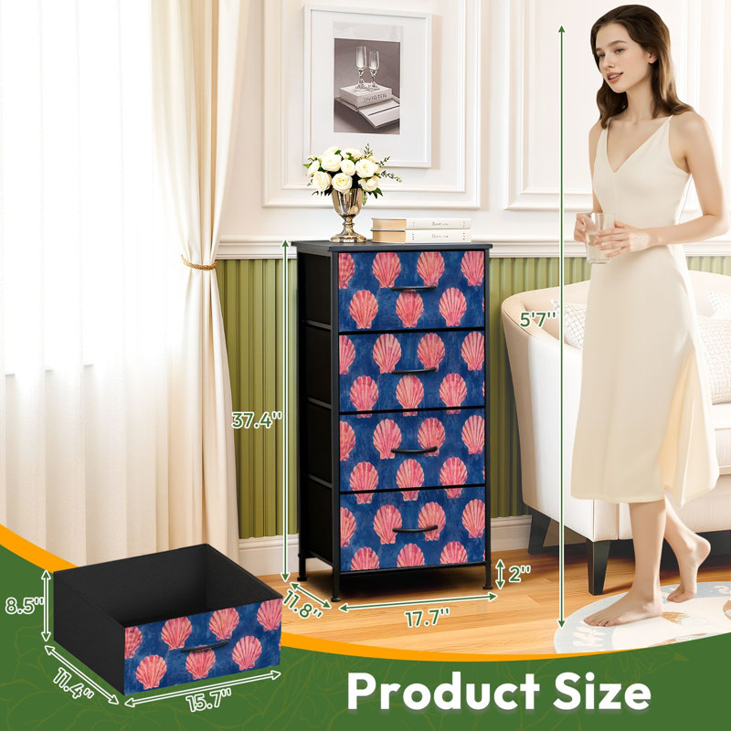 Commode de rangement verticale 4 tiroirs