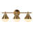 Schoolhouse 3-Light Vanity Light - Brushed Gold-1983612457