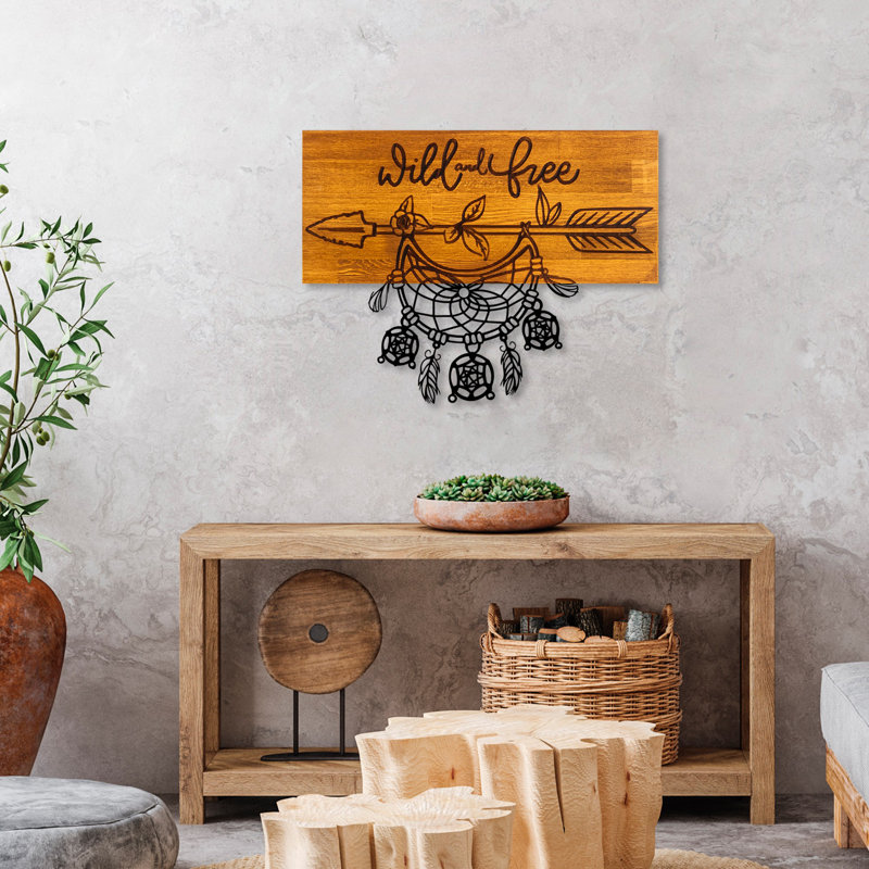 Accessoire mural décoratif en bois