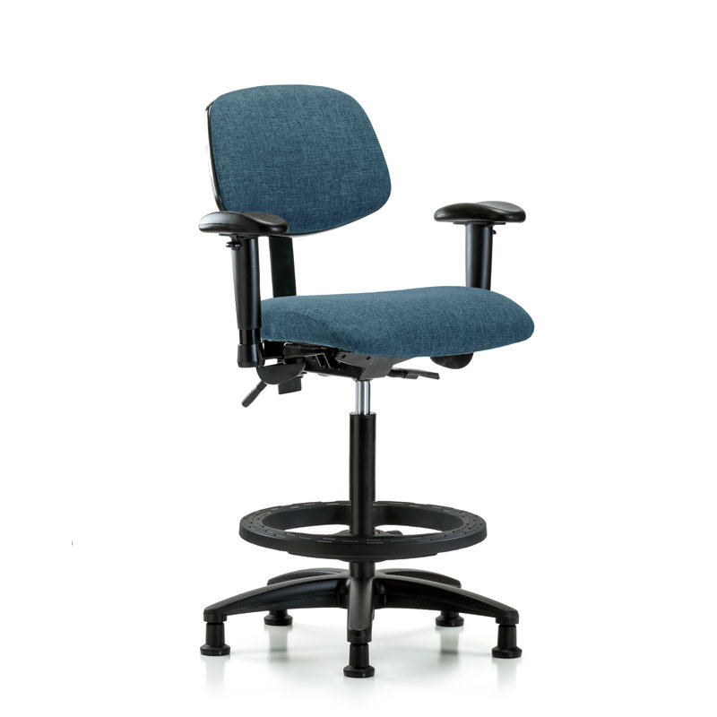 Chaise de dessin Ziggy, Bleu, Roulettes, Inclus