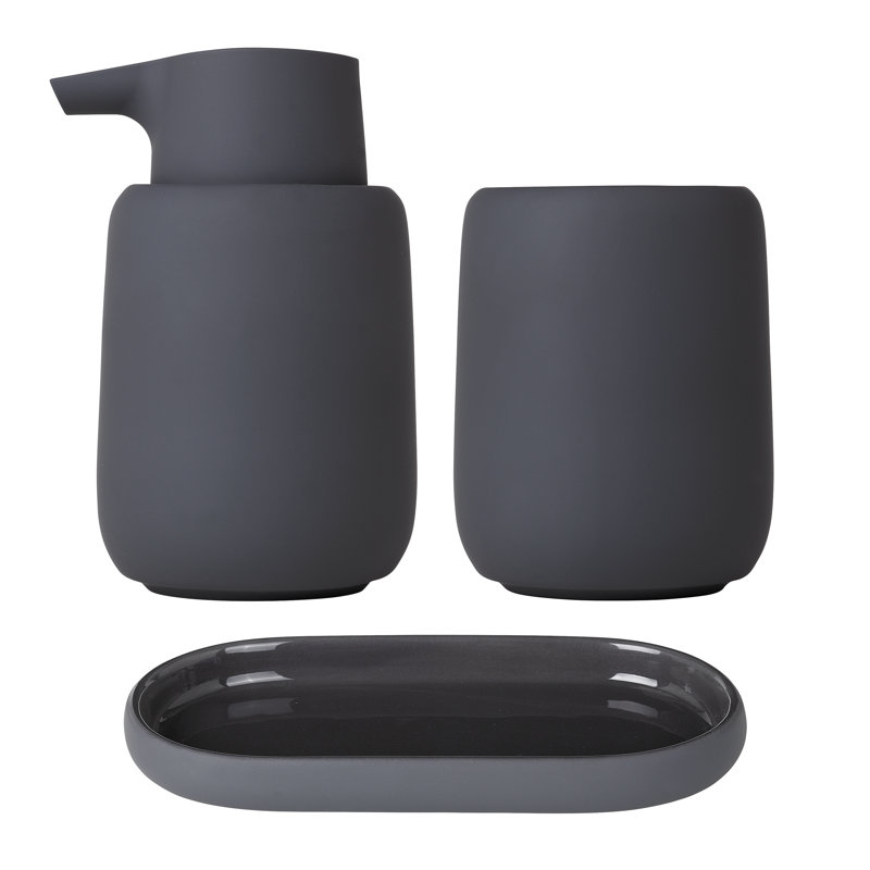 Ensemble d'accessoires de salle de bain SONO, Gris anthracite