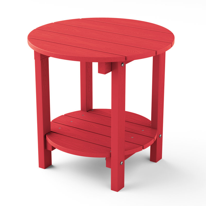 Table d'appoint en plastique 18 po Allurine, Rouge