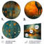 Ensemble de décorations murales orange avec renne de Noël Reflection II-107190788-107190793