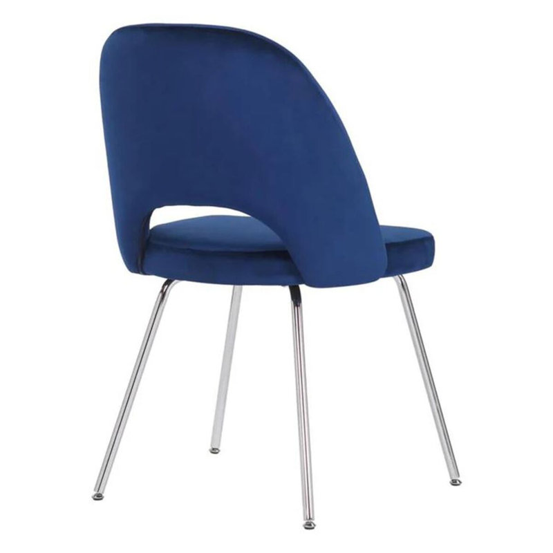 Sandy Chrome Chair, Blue, 2