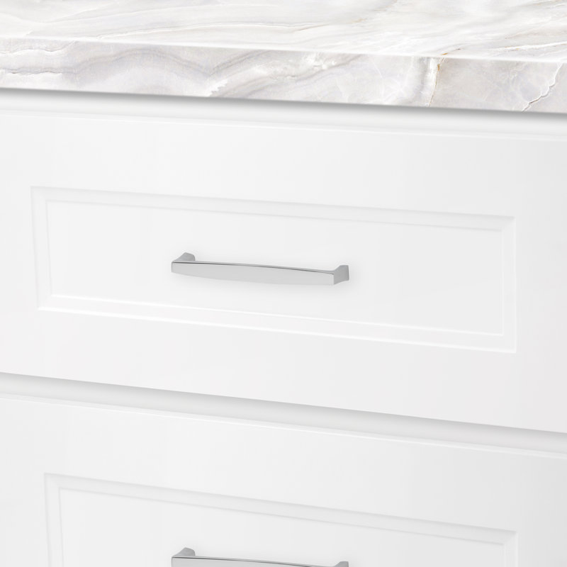 Polished Chrome Modern Appliance Pull with Mounting Hardware