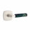 Ensemble de levier d'intimité Emtek Select, rosette Urban Modern, tige carrée en L, poignée en marbre vert, l 5,875 po x L 5,875 po