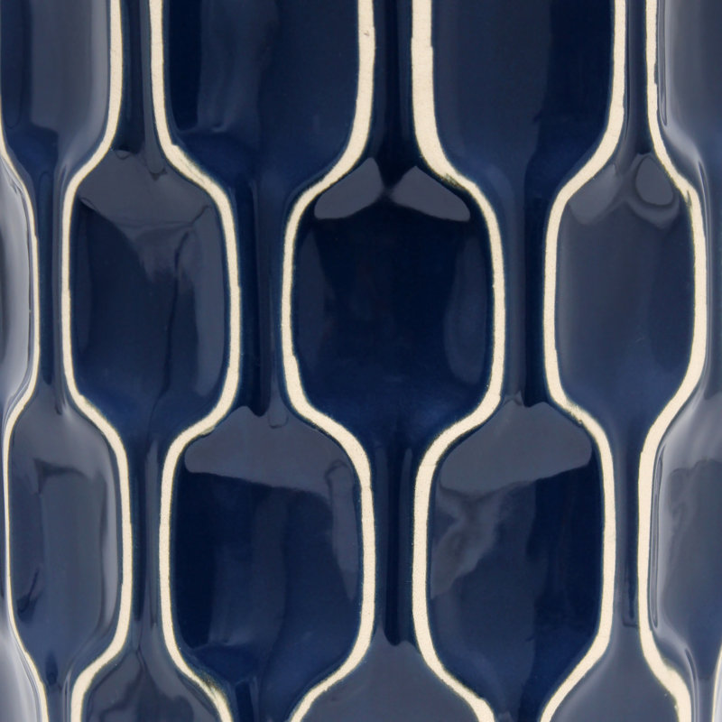 Sophisticated Blue and White Handpainted Resin Table Lamp