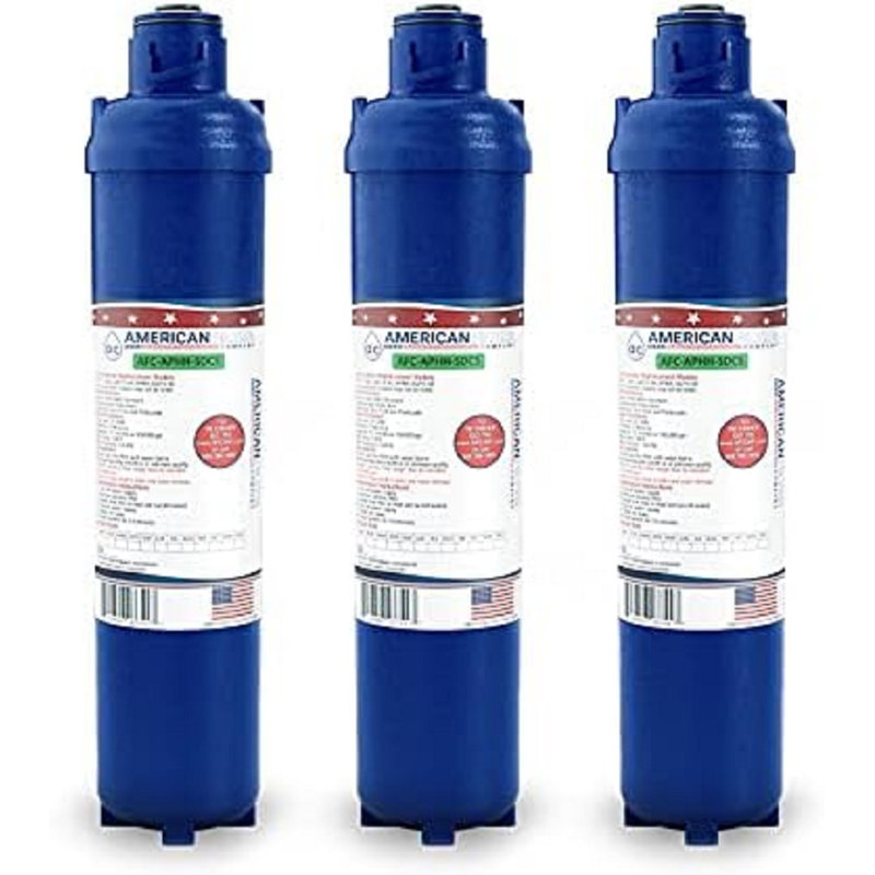 Blue Under Sink Replacement Water Filter Pack of 3