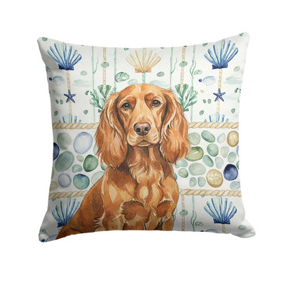 Boykin Spaniel Coastal Sea Glass Throw Pillow