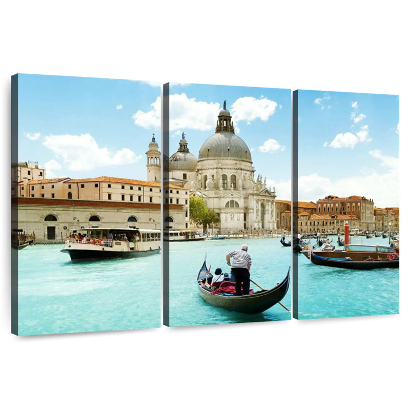 Sebbie Grand Canal Boats, 20" H x 33" W