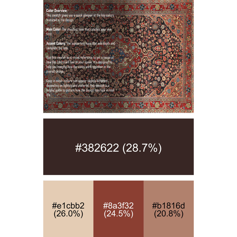 Oriental Indoor Rug, Rectangle 5' x 7'