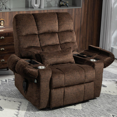 Big and Tall 3-Motor Power Lift Chair for Elderly, Zero Gravity & Lay-Flat Recliner with Flip-Top Storage