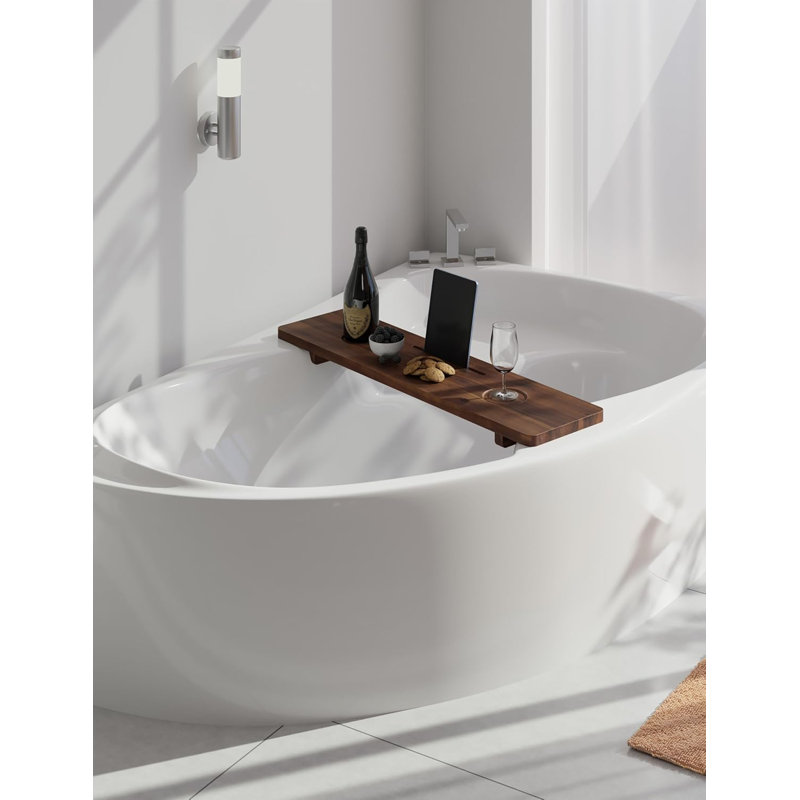 Premium 35 inch Solid Wood Bathtub Tray - Large & Thick Bath Tub Tray - Solid  Bath Tray For Tub, 2.5" H x 35" W x 9" D