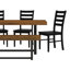 Ensemble de salle à manger en bois massif pour 6 personnes Amarapal-691913112