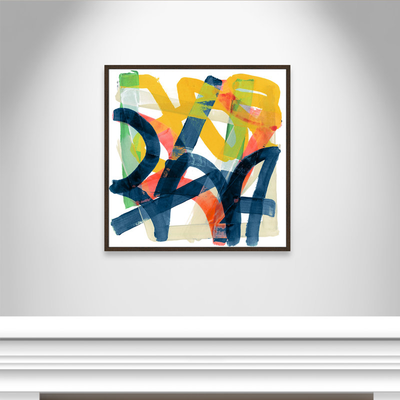 Carlston Adjoined by Cartissi - Peinture encadrée, Cadre noyer, H 32 po x l 32 po x P 0,75 po