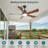 Ferrete 52" Indoor Ceiling Fan With Led Light And Remote, Modern 5-Blade Design Ceiling Fans for Living Room-1497915782