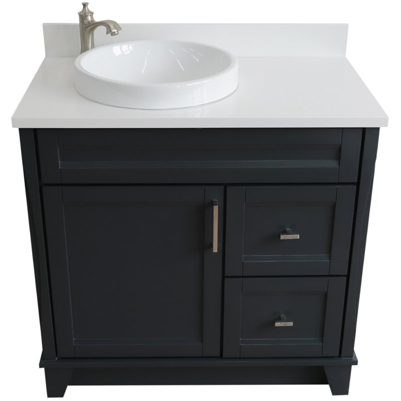 Ensemble de meuble-lavabo simple 37 po Brayson, Gris foncé