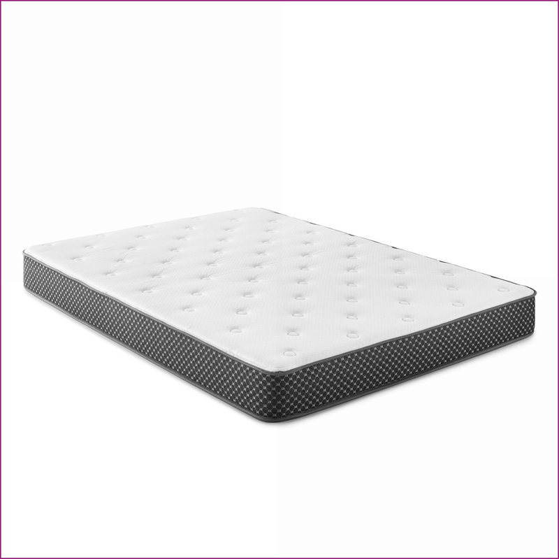 Matelas, matelas en mousse matelassée ferme de 6 po avec mousse viscoélastique imprégnée de gel | Très grand | Blanc neige