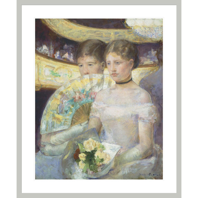 «The Loge» par Mary Cassatt - estampe numérique encadrée, H 40,24 po x l 33,5 po