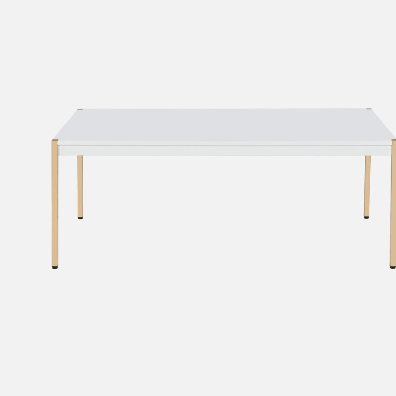 Table basse minimaliste en métal et en bois avec un design élégant pour n'importe quelle pièce