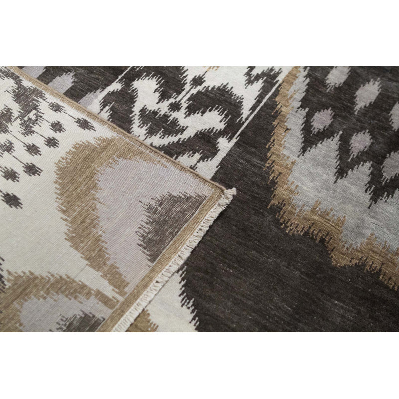 Tapis brun de haute qualité noué à la main