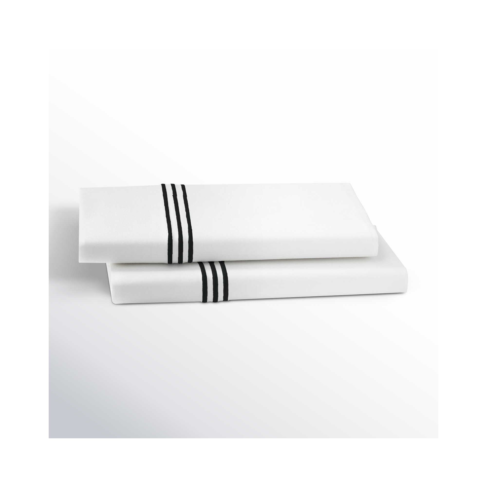 Malik Cotton Blend Percale, Black, Queen