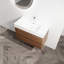 Meuble-lavabo mural avec lavabo en résine-1249736108