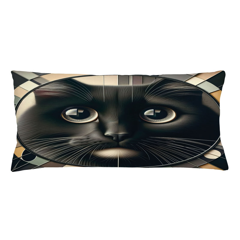 Cat Pillow Cover, 16"H x 36"W, Rectangle