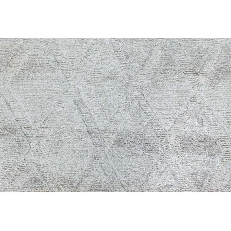 Modern One-of-a-Kind 6'0" X 6'8" New Age Silk Area Rug in Grey