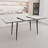 Dining Table With Expandable Feature, 47" To 63", White Marble Theme, Modern Industrial Style Table, Finish, Black Metal Legs, Meets 2 - 6 People's Needs