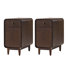 Bonwick MCM 26"Tall Solid Wood 1-Drawer and Legs End Table with Backside Magazine Rack