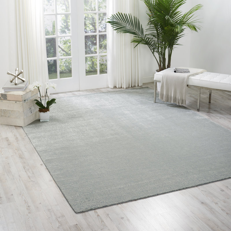 Emberton Solid Colour Wool Area Rug, Rectangle 229 x 320cm