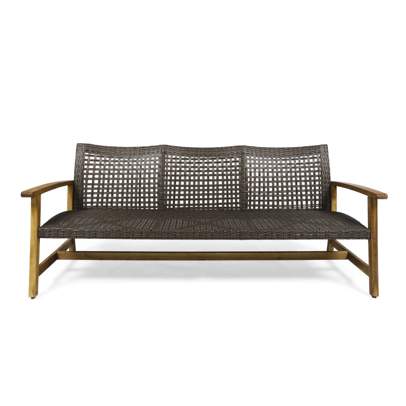 Wood Backyard - 3 Seater With For Style Large Seating Patio And Guests, Natural/Gray