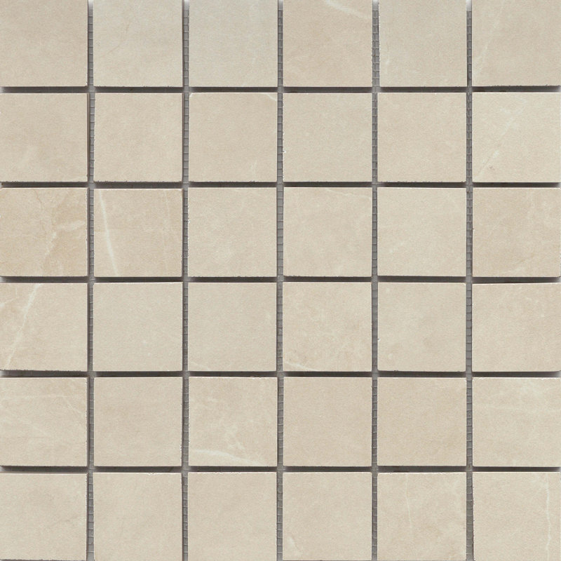 Sterlina II 12" x 12" Porcelain Solid Decorative Tile, Ivory