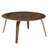 Circular Lightly Beveled Mid-century Style Coffee Table-1418410898