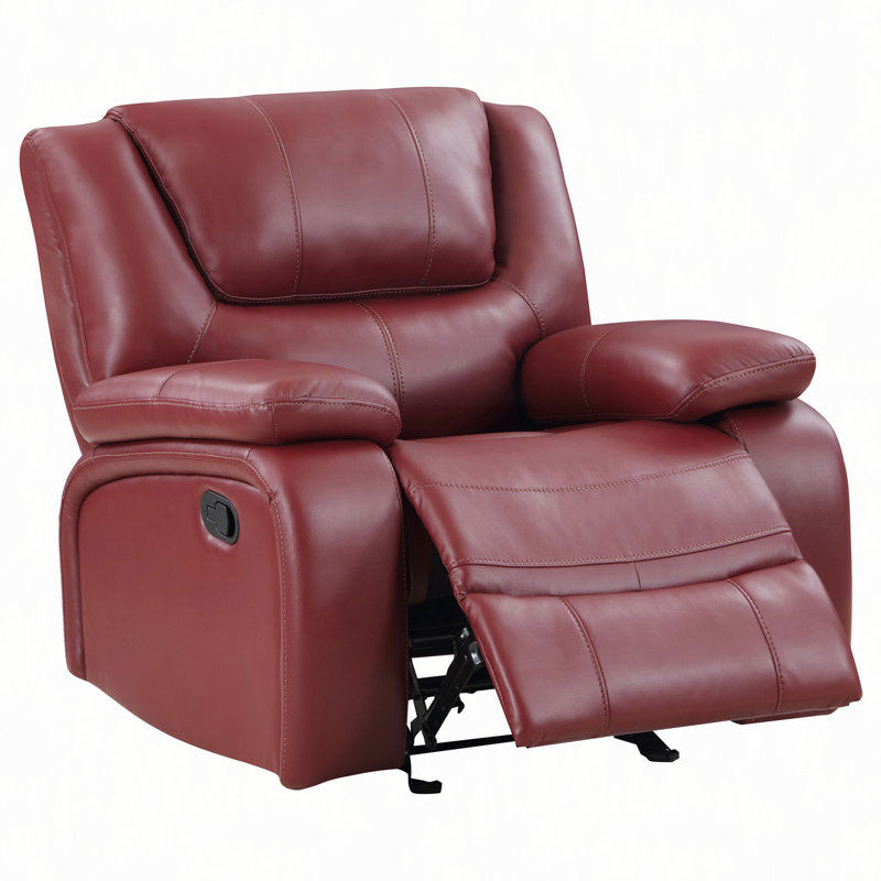 Fauteuil inclinable et oscillant Elodie, Tissu rouge