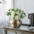 11x11x9" Aluminum Chisel Flower Vase, Gold-377094821