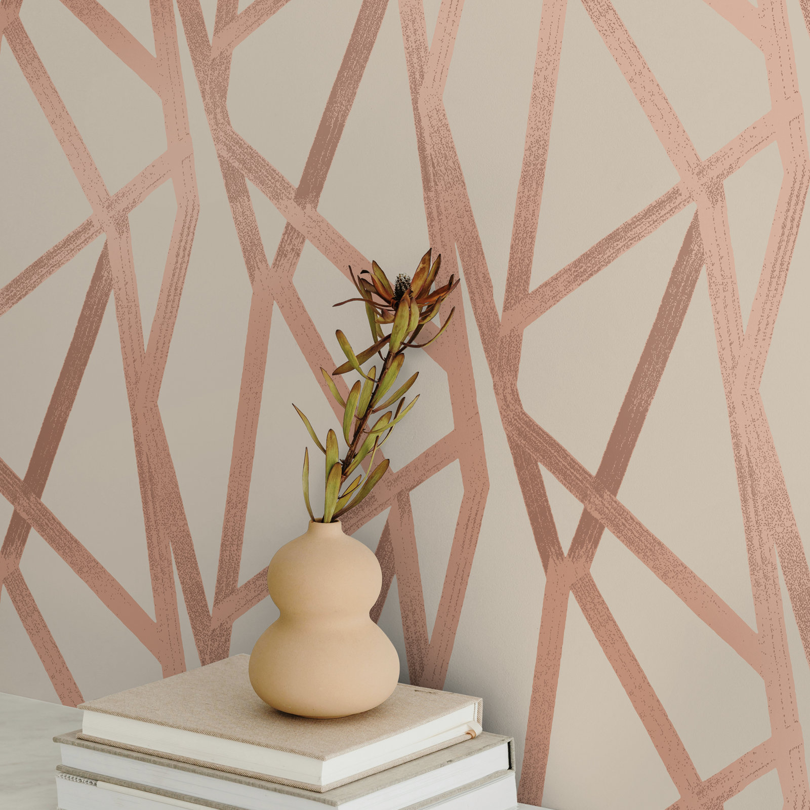 Huey Self-Adhesive Wallpaper Roll, Bronze 1, 33" L x 20.5" W