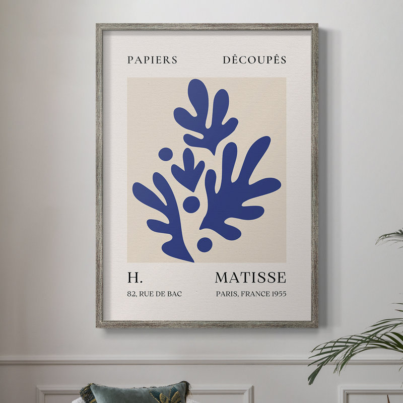 Matisse CLV III, reproduction d'art encadrée - bois massif, H 11 po x l 9 po