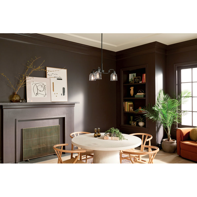 Aivian 3 - Light Geometric Chandelier, Black, 3