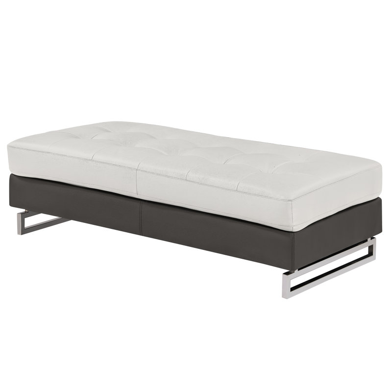 Canapé modulaire en cuir gris avec envers et pieds en bois massif, siège confortable surdimensionné
