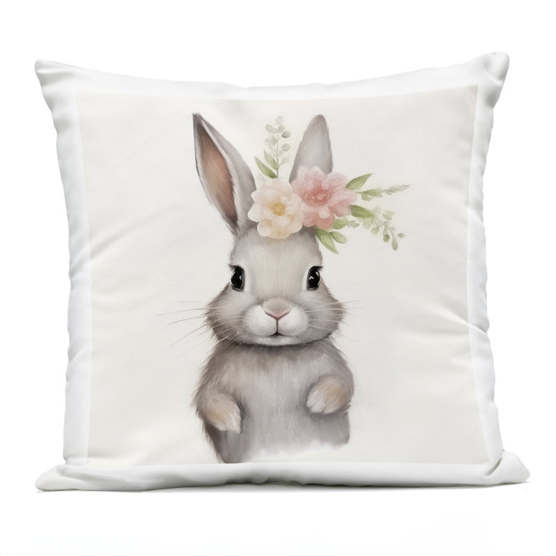 Coussin Fun, Lapin rose