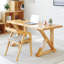 Bureaux rectangulaires en bois massif Burlywood-365137296